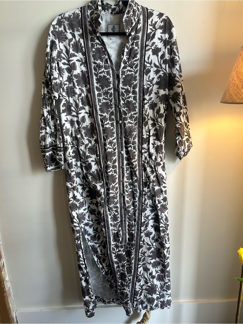 SUE SARTOR Marrakech Kaftan | Brown Vintage Lily - Size L